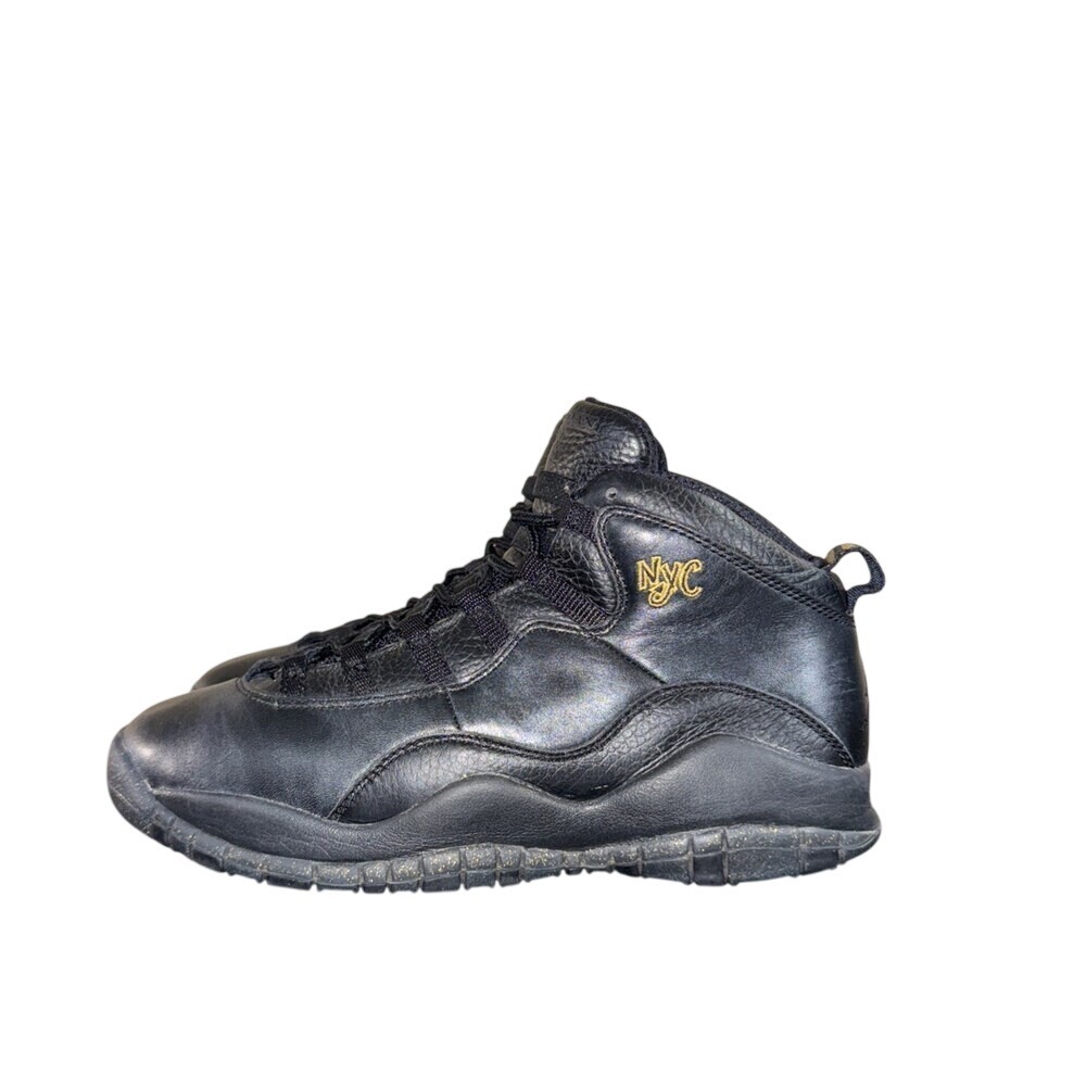 Nike Air Jordan 10 Retro NYC Black Gold City Pack Kids 310806-012 6Y